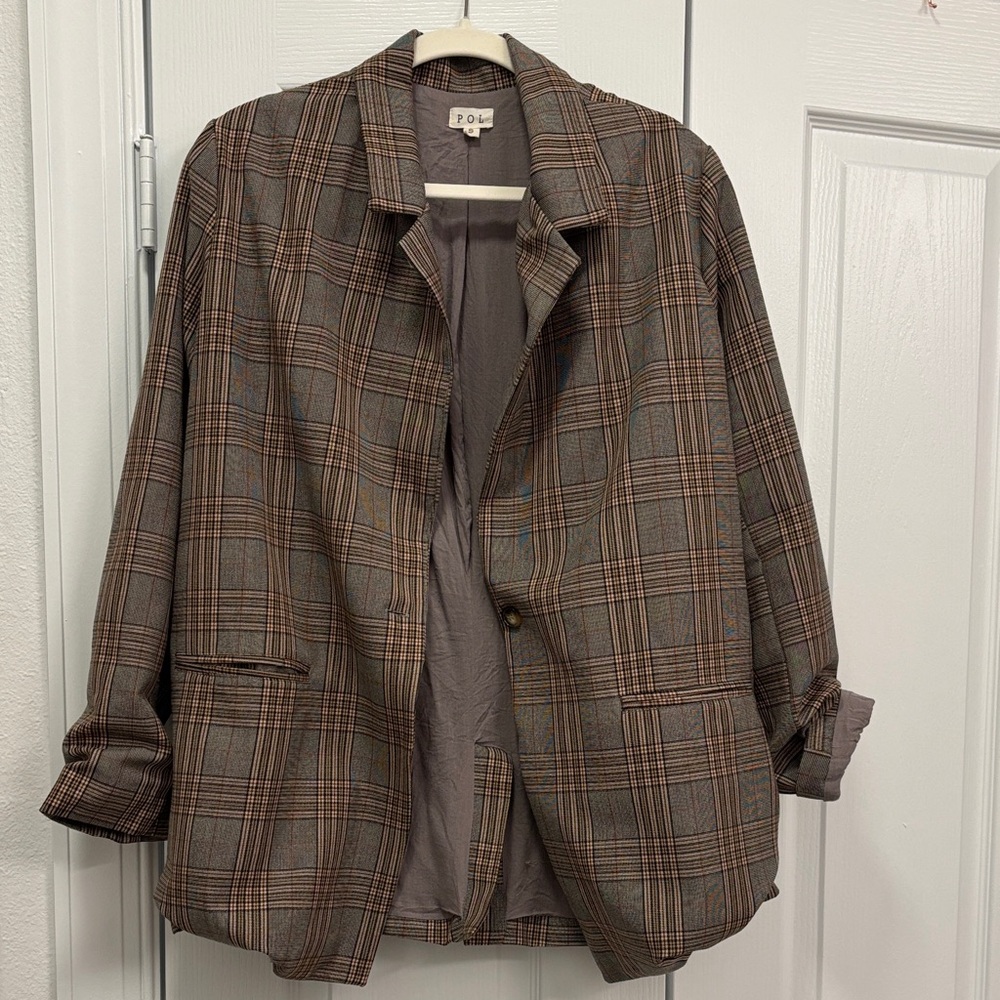 Plaid Blazer Jacket